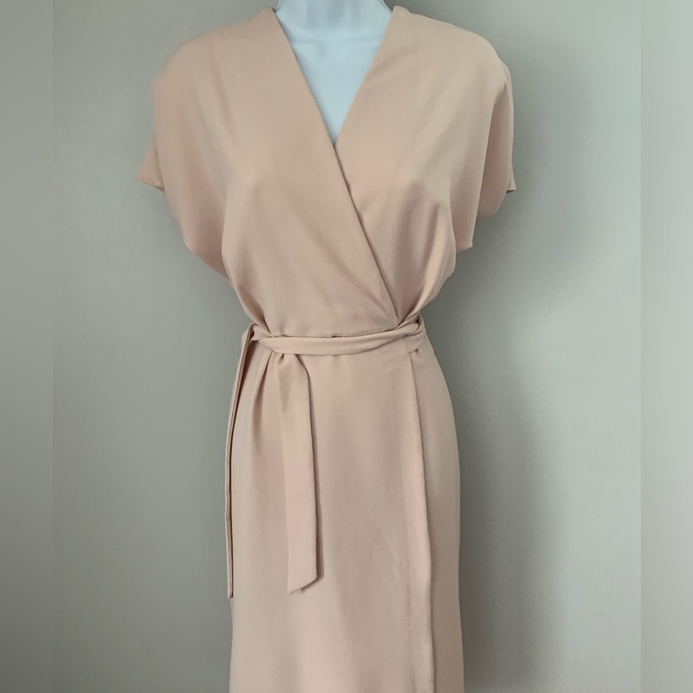 Topshop Cream Wrap Dress